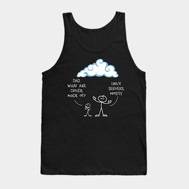 Clouds Mostly Made Of Linux And Server Tank Top by Hip City Merch